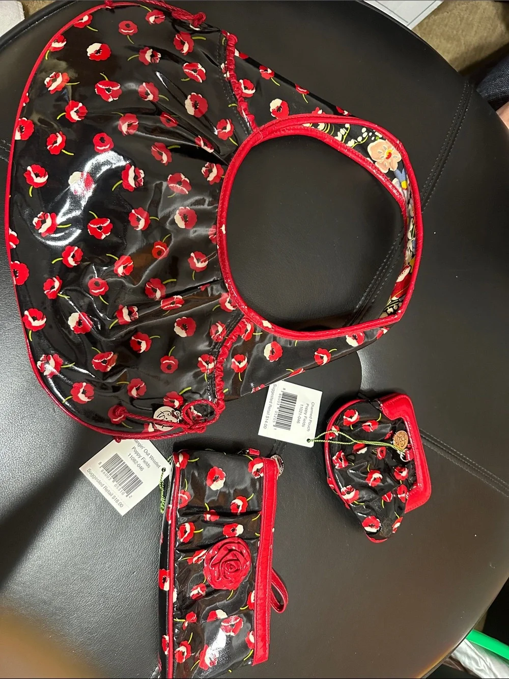Vera Bradley vintage Poppy Field set (retired print)